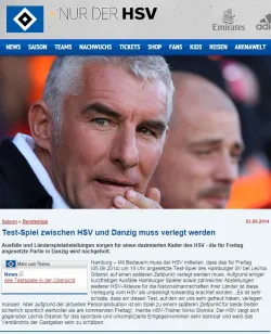 Strona HSV również poinformowała o odwołaniu sparingu z Lechią. Trener Mirko Slomka tłumaczy to trudną sytuacją kadrową.