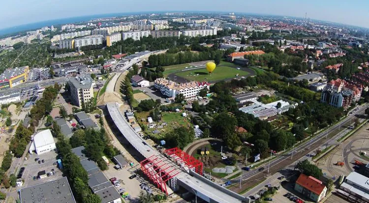 Plac budowy Pomorskiej Kolei Metropolitalnej na Strzyży.