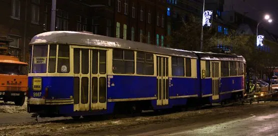 Wrocławski tramwaj przyjechał do Gdańska w nocy z czwartku na piątek.