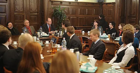Laureaci stypendium  im. Fahrenheita spotkali się z prezydentem Pawłem Adamowiczem.