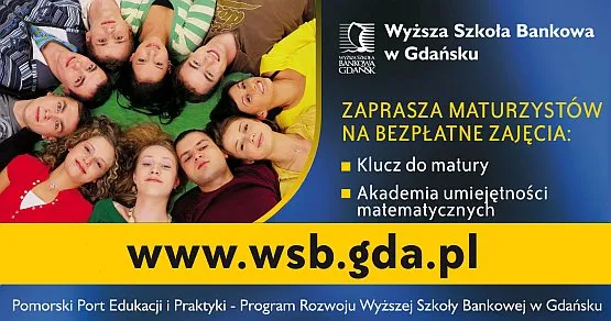 Wyższa Szkoła Bankowa w Gdańsku organizuje bezpłatne zajęcia dla nauczycieli i maturzystów.