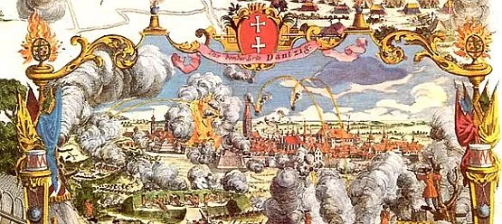 Oblężenie Gdańska z roku 1734. Wtedy nie udało się uchronić miasta przed zniszczeniami. Czy dzisiejsi politycy byliby w stanie zaradzić wydarzeniom z tamtych lat? "Gra dyplomatyczna" może pozwolić to sprawdzić.