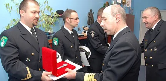 Nagrodzeni funkcjonariusze Straży Granicznej. 