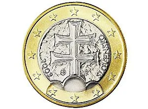 W styczniu 2009 roku Słowacja stanie się 16 krajem Unii Europejskiej, który oficjalnie wprowadzi u siebie wspólną walutę. Nz. słowacki rewers monety o nominale 1 euro.
