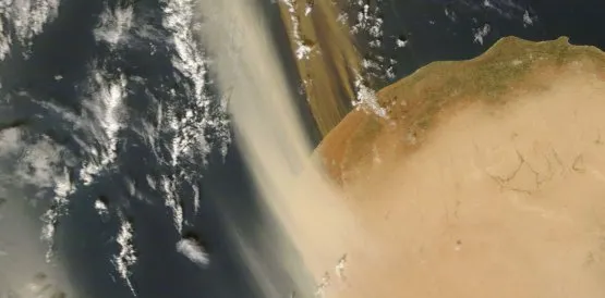 Wbrew pozorom NASA nie przygląda się wyłącznie przestrzeni kosmicznej. Jeden z jej teleskopów umieszczonych na krążącym wokół Ziemi satelicie uwiecznił tę burzę piaskową, która z libijskiej pustyni przenosi się nad Morze Śródziemne.