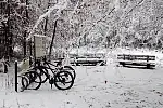 Migawki z zimowej wycieczki szlakiem rowerowym w Gminie Stężyca