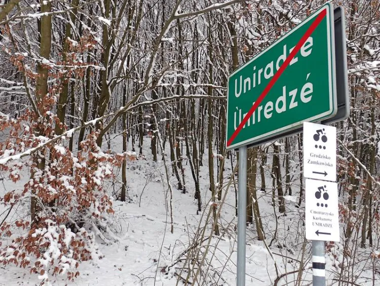 Oznakowanie szlaku rowerowego Kaszëbskô Stegna