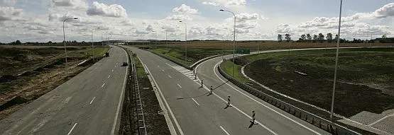 Gotowy odcinek autostrady A1 koło Rusocina.