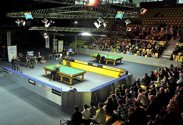 Od 23 lutego w Gdynia Arena będzie montowany plac gry dla snookerzystów. Znajdzie się na nim 11 stołów.
