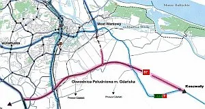 Południowa obwodnica Gdańska połączy istniejącą obwodnicę z drogą E7 prowadzącą do Warszawy. Na jednym z jej węzłów - Olszynka - początek weźmie Trasa Sucharskiego prowadząca do gdańskiego portu.