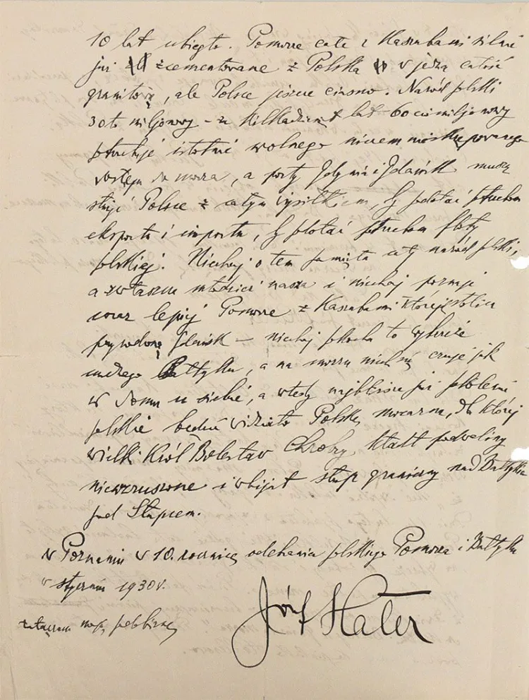 Główną atrakcją aukcji jest rękopis gen. Józefa Hallera pisany w dniach 19-31 grudnia 1929 r.