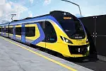 Tak będą wyglądały nowe pociągi SKM, które zbuduje Newag. Kolor ze stalowego na żółty zmieni tylko obszar małego prostokąta - znajdzie się tam logo SKM i numery pojazdu.