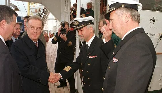 Leszek Wiktorowicz (po prawej) był uwielbiany przez marynarzy, dla wielu pozostanie wzorem do naśladowania.