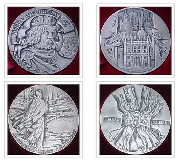 Medale księcia Mściwoja i św. Wojciecha. 
