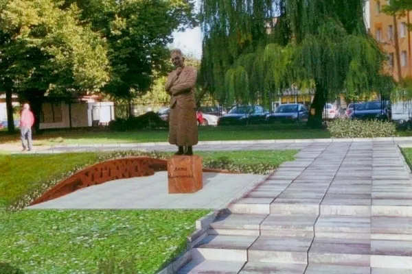 Wizualizacja pomnika Anny Walentynowicz, który ma stanąć we Wrzeszczu 15 sierpnia.