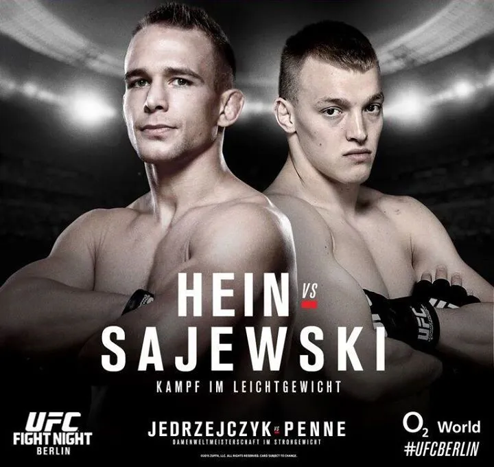 Łukasz Sajewski (z prawej) zapewne nie tak wyobrażał sobie debiut w UFC. Zawodnik z Trójmiasta, zdaniem każdego z trzech sędziów przegrał swoją walkę w stosunku 27:30.