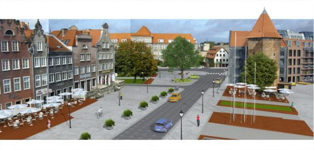 Niezrealizowana koncepcja przygotowana przez Biuro Projektów Budownictwa Komunalnego.