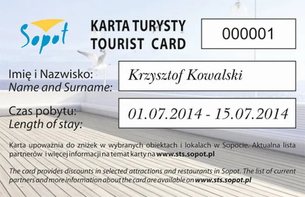 Tak wygląda Karta Turysty - otrzymać może ją każdy turysta, który uiści wcześniej opłatę uzdrowiskową.