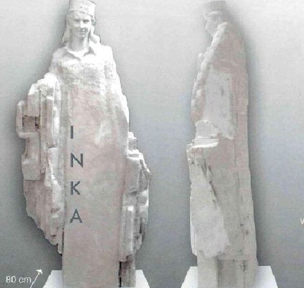 Pierwsza wersja pomnika Inki, która nie spodobała się członkom Komisji ds. Pomników i Tablic Pamiątkowych. Autorem pomnika jest rzeźbiarz Andrzej Renes.