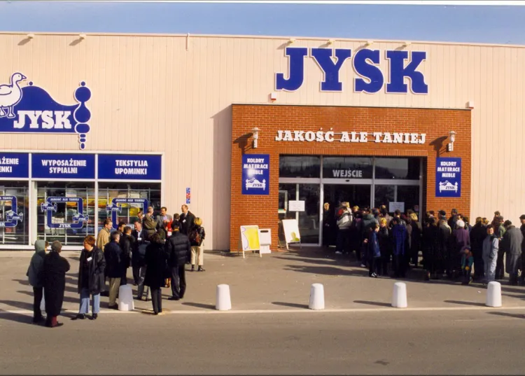 Tak wyglądało otwarcie - 15 lat temu, w Gdańsku - pierwszego polskiego sklepu JYSK.