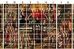 "Sąd Ostateczny" Hansa Memlinga, podczas fotografowania w świetle widzialnym (VIS), podzielono na 117 kadrów.


