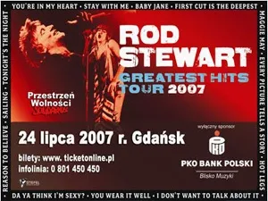 Plakat reklamujący koncert Roda Stewarta już niedługo zawiśnie na ulicach Trójmiasta.