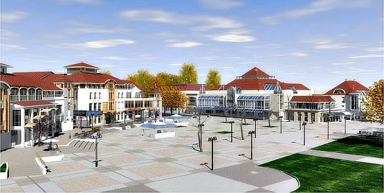 Tak ma wyglądać plac w Sopocie po remoncie, ale wizualizacja nie obejmuje budynku Algi, który może do tego czasu zostanie przebudowany.