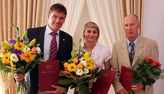 Od lewej: Adam Korol, Kamila Chudzik, Sławomir Nowak.