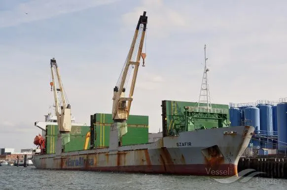 Porwany statek "Szafir", który ostatecznie trafił do portu w Nigerii.