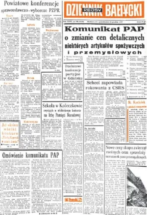 Decyzja o podwyżkach cen 46 grup towarów przekazana Polakom na dzień przed jej wprowadzeniem była iskrą, która przyczyniła się do wybuchu demonstracji robotniczych w grudniu 1970 r.