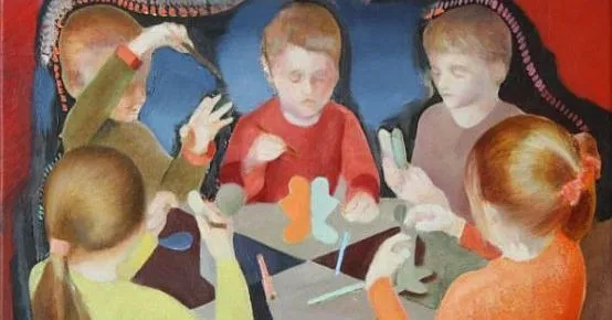 Wśród prac zgłoszonych do licytacji będzie m.in. obraz "Dzieci robiące myszkę" Wojciecha Koniuszka