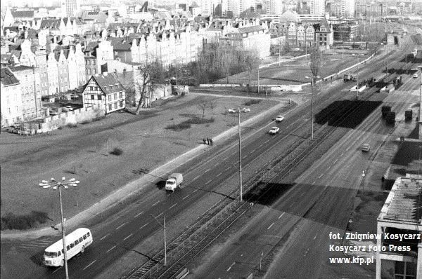Ruch na Podwalu Przedmiejskim w połowie lat 80. 