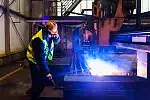 Cięcie blach 15.02.2016 Uroczyste rozpoczęcie prac produkcyjnych przez Vistal Gdynia dla firmy Aibel, przy budowie platformy Statoil