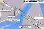 Lokalizacja tunelu pod Martwą Wisłą.