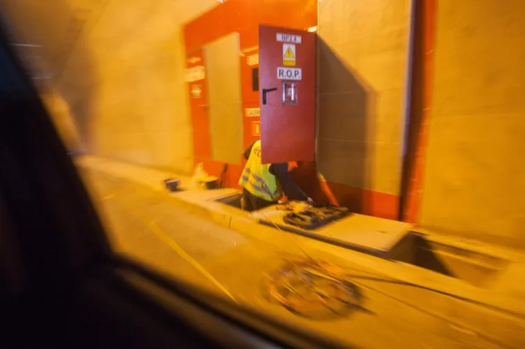 Południowa nitka tunelu pod Martwą Wisłą.