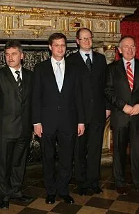 Premiera Holandii w Ratuszu Głównego Miasta podejmował prezydent Gdańska, wojewoda pomorski i inni samorządowcy.