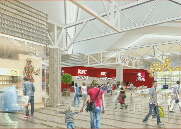 Nowe wnętrze centrum handlowego Auchan Gdańsk zostanie udostępnione w kwietniu.