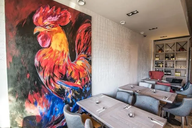 Wnętrze restauracji Przystanek Orłowo. Proj. Krystian Rassmus.