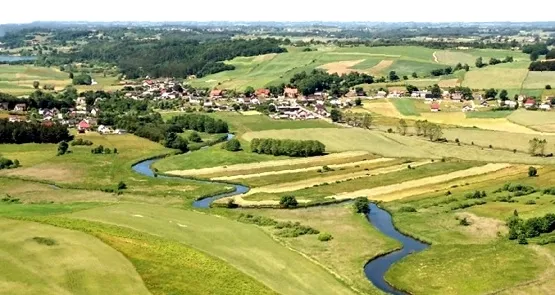 Panorama gminy Somonino i dolina rzeki Raduni