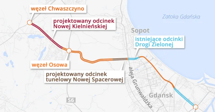 Nowa Kielnieńska, Nowa Spacerowa i Zielony Bulwar pozwolą na domknięcie ramy komunikacyjnej. Oprócz dróg, planuje się też tramwaj i buspasy.