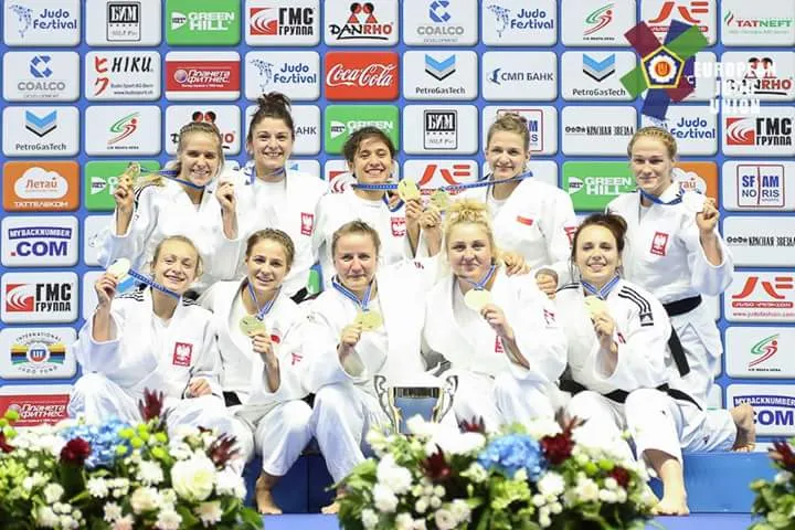 Polskie, drużynowe mistrzynie Europy w judo.