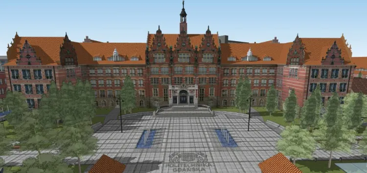 Tak, zgodnie z projektem budowlanym, wyglądać ma wkrótce strefa wejściowa historycznej części kampusu Politechniki Gdańskiej. 
