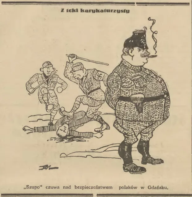 Za ten satyryczny rysunek musieli tłumaczyć się dziennikarze Gazety Gdańskiej.