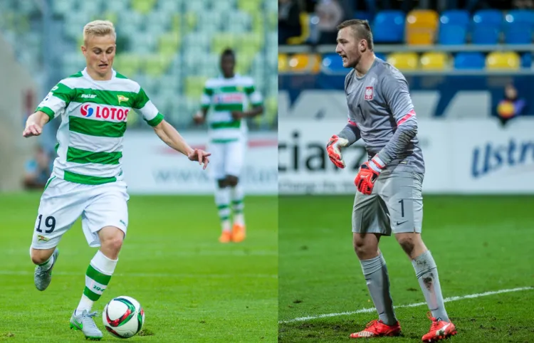 Bartosz Pawłowski (z lewej) oraz Damian Podleśny (z prawej) wracają do Gdańsk po wypożyczeniach i rozpoczną przygotowania do nowego sezonu wraz z Lechią.