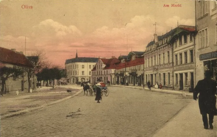 Ul. Stary Rynek Oliwski ok. roku 1900.