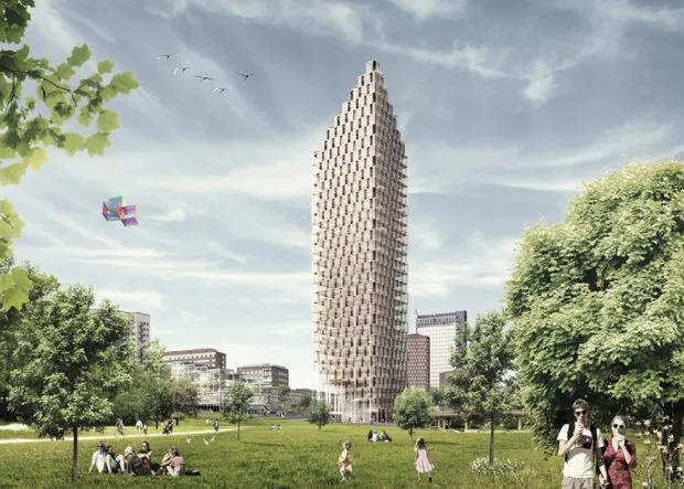 Projekt apartamentowca w Sztokholmie, C. F. Moller.
