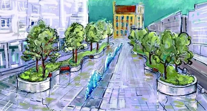 Wizja Jacka Piątka - plastyka miejskiego. Tak będzie wyglądał Plac Kaszubski po zakończeniu inwestycji.