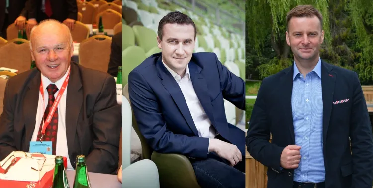 Który z nich będzie prezesem Pomorskiego ZPN w latach 2016-20. Od lewej: Andrzej Szczepański, Radosław Michalski, Olaf Dramowicz.