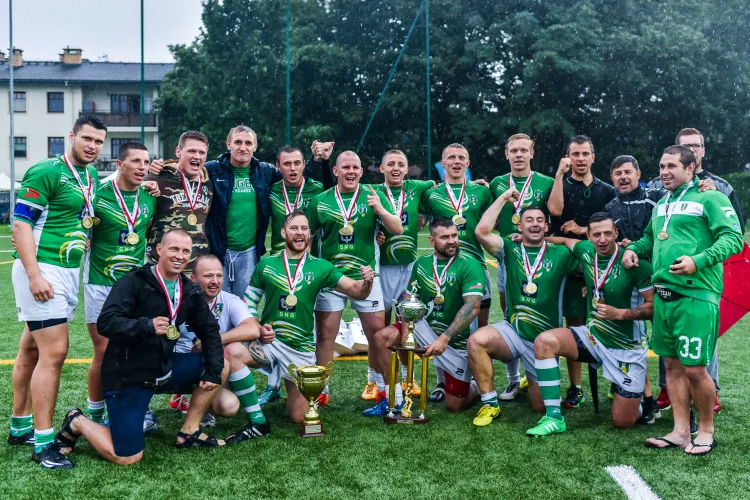 Złoci medaliści mistrzostw Polski w rugby siedmioosobowym. 