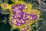 Mapa smrodu z lipca 2016 roku.